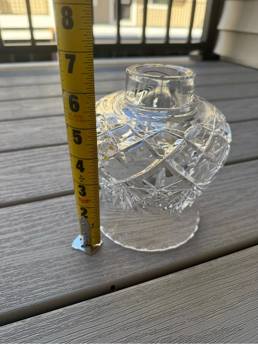 Vintage Pressed Glass Hurricane Lamp Shade Globe 2” Fitter Clear Replacement